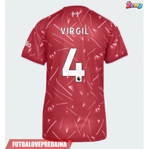 Lacne Ženy Futbalové dres Liverpool Virgil van Dijk #4 2026-27 Krátky Rukáv - Domáci